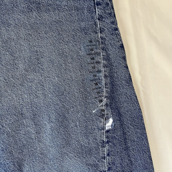 NWT American Eagle Jeans Womens 16 Tinted Medium Wash Barrel Baggy Stretch Denim - Picture 2 of 12